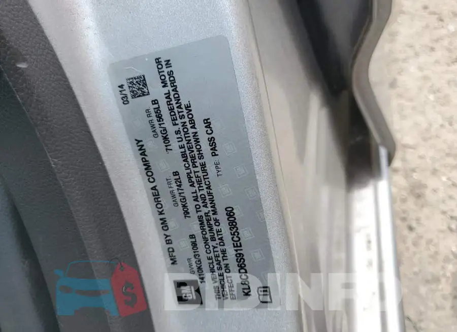 KL8CD6S91EC538060 Photo# 12