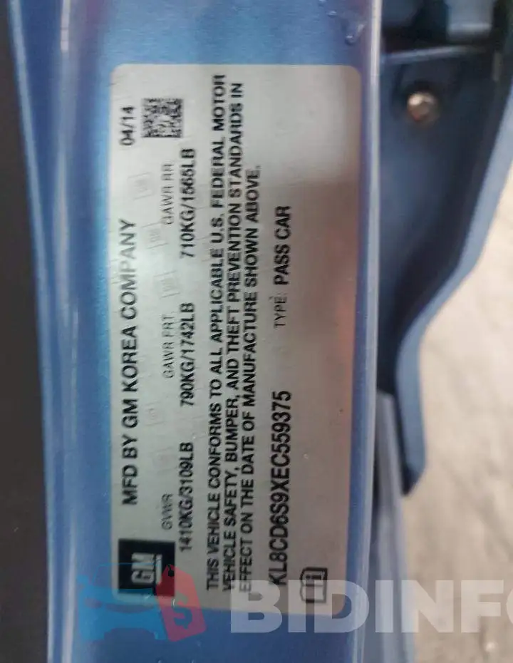 KL8CD6S9XEC559375 Photo# 12