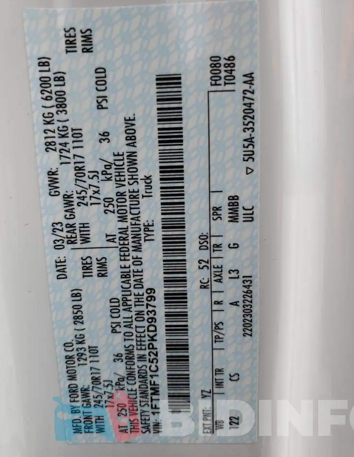 1FTMF1C52PKD93799 Photo# 13