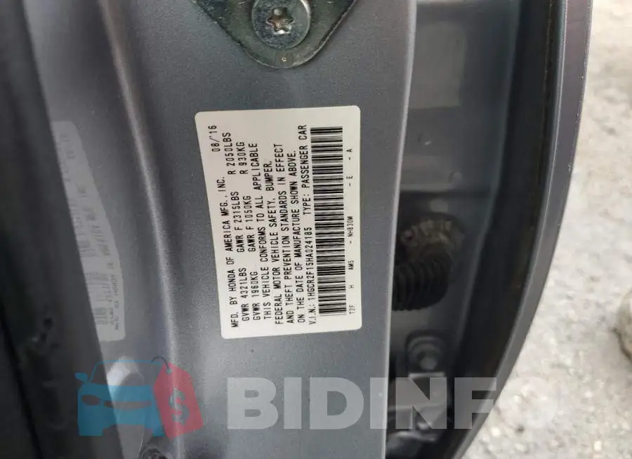 1HGCR2F15HA024185 Photo# 12