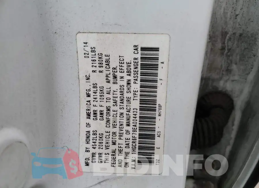 1HGCR6F79EA004433 Photo# 12