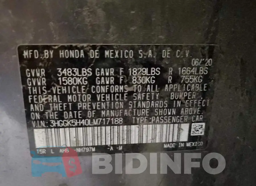 3HGGK5H40LM717188 Photo# 12