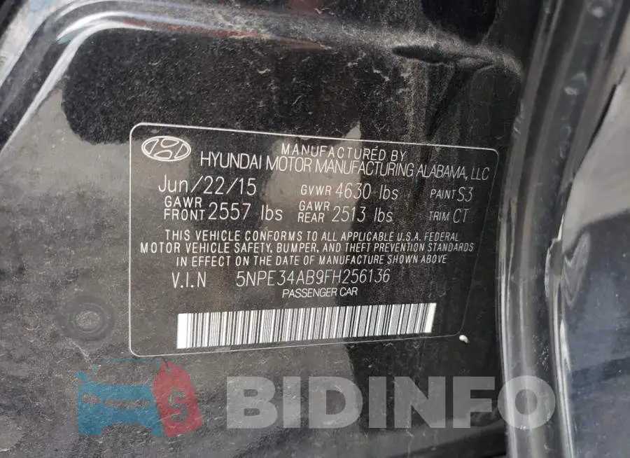 5NPE34AB9FH256136 Photo# 12