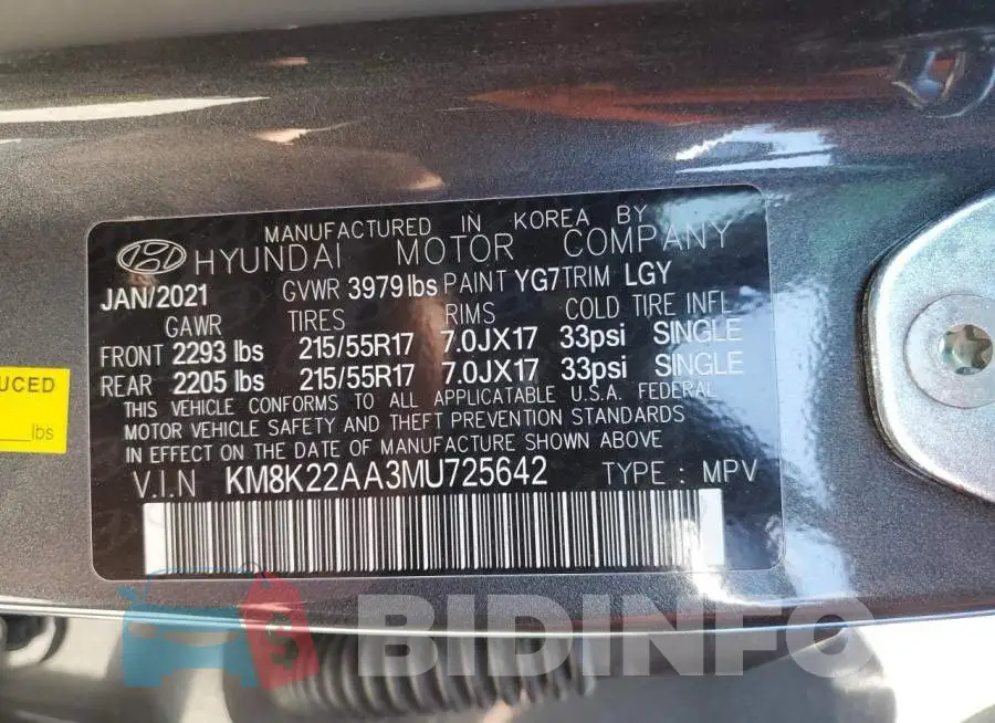 KM8K22AA3MU725642 Photo# 13