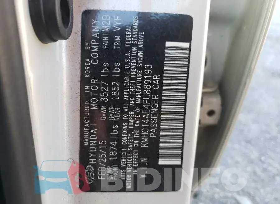 KMHCT4AE4FU889193 Photo# 12