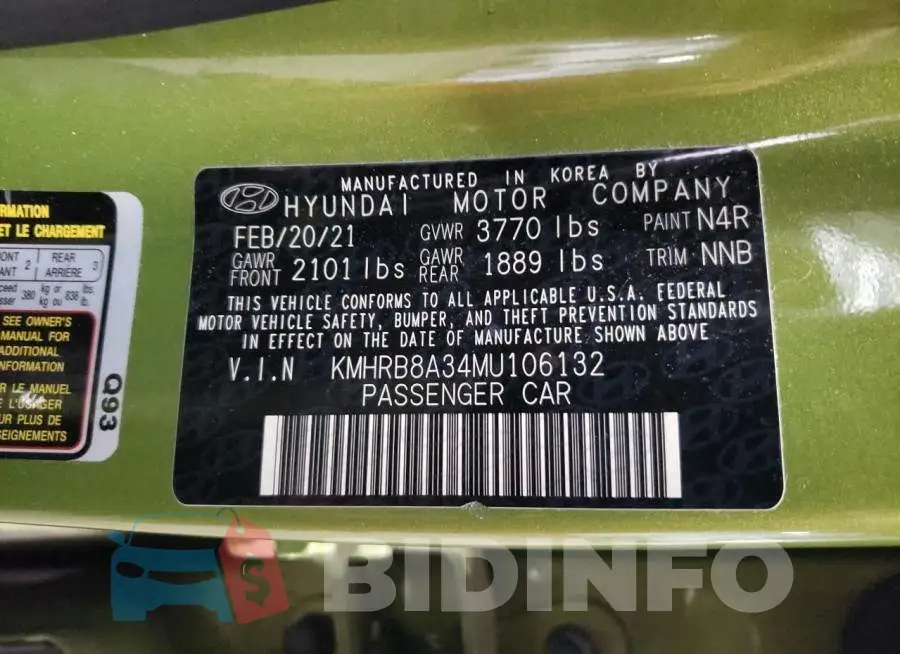 KMHRB8A34MU106132 Photo# 13
