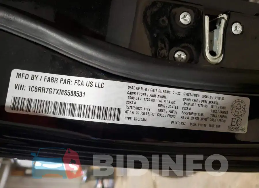 1C6RR7GTXMS588531 Photo# 13