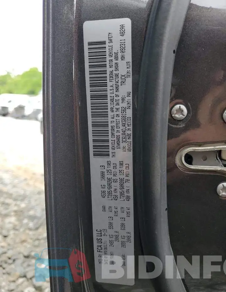 3C6UR4DJ4KG681562 Photo# 13