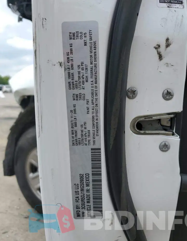 3C6UR5DJ1MG509062 Photo# 12