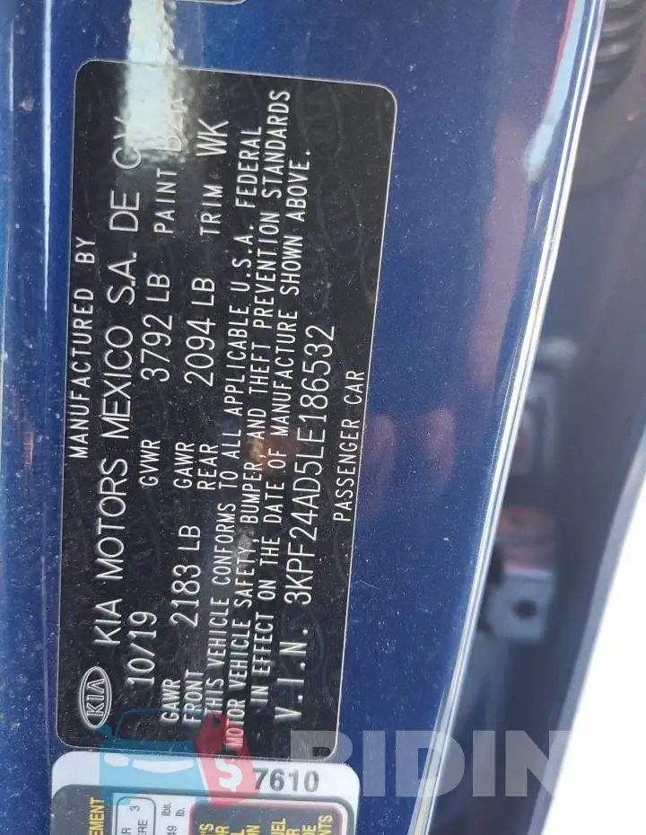 3KPF24AD5LE186532 Photo# 12