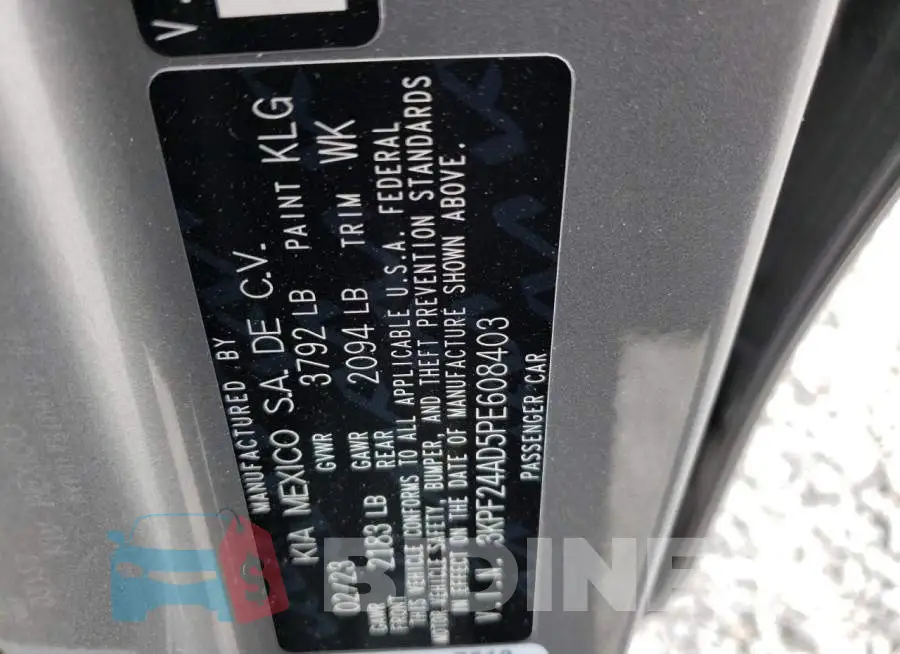 3KPF24AD5PE608403 Photo# 12