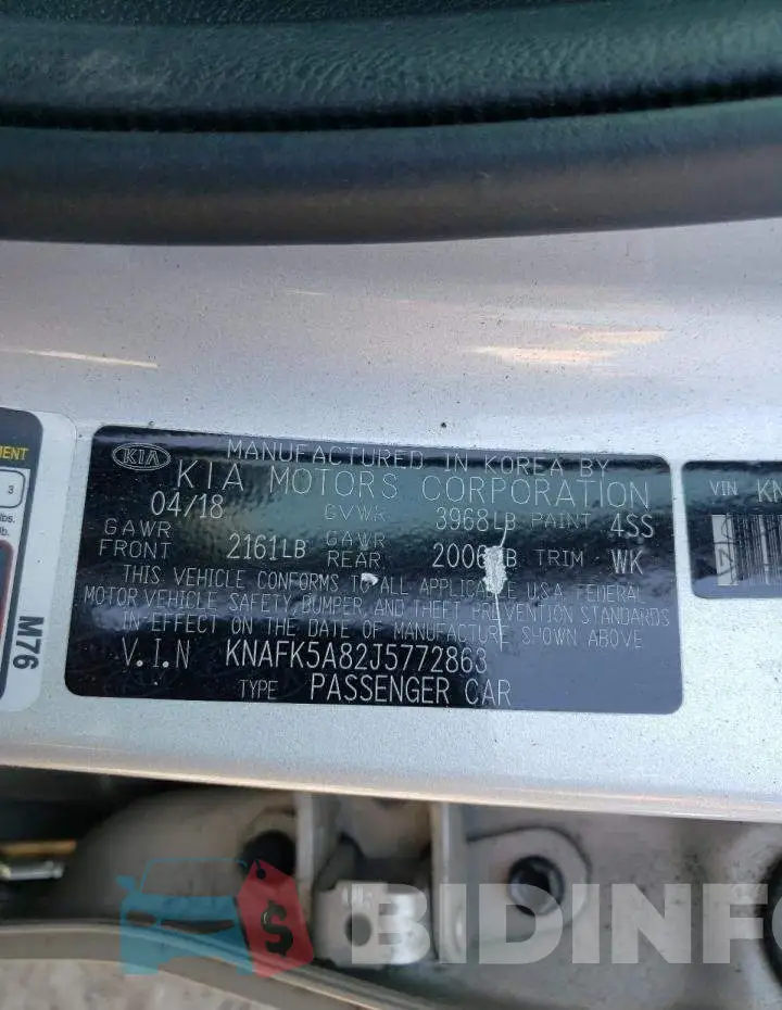 KNAFK5A82J5772863 Photo# 12
