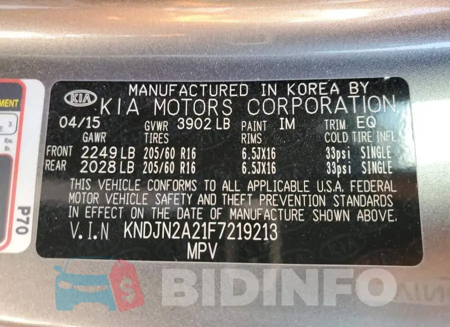 KNDJN2A21F7219213 Photo# 13