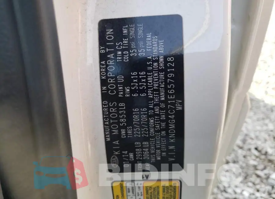 KNDMG4C71E6579128 Photo# 13