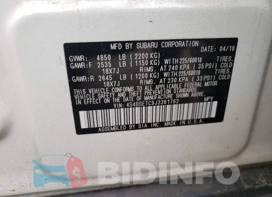 4S4BSETC9J3361762 Photo# 14