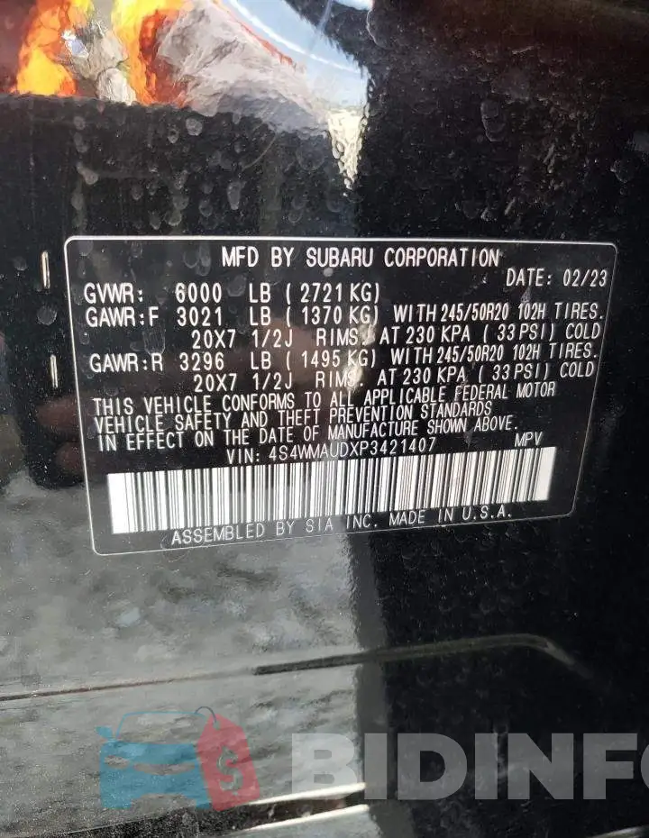 4S4WMAUDXP3421407 Photo# 14