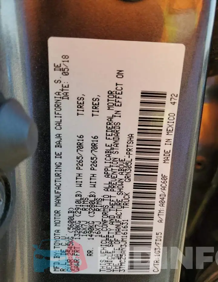 3TMCZ5AN3JM161631 Photo# 12