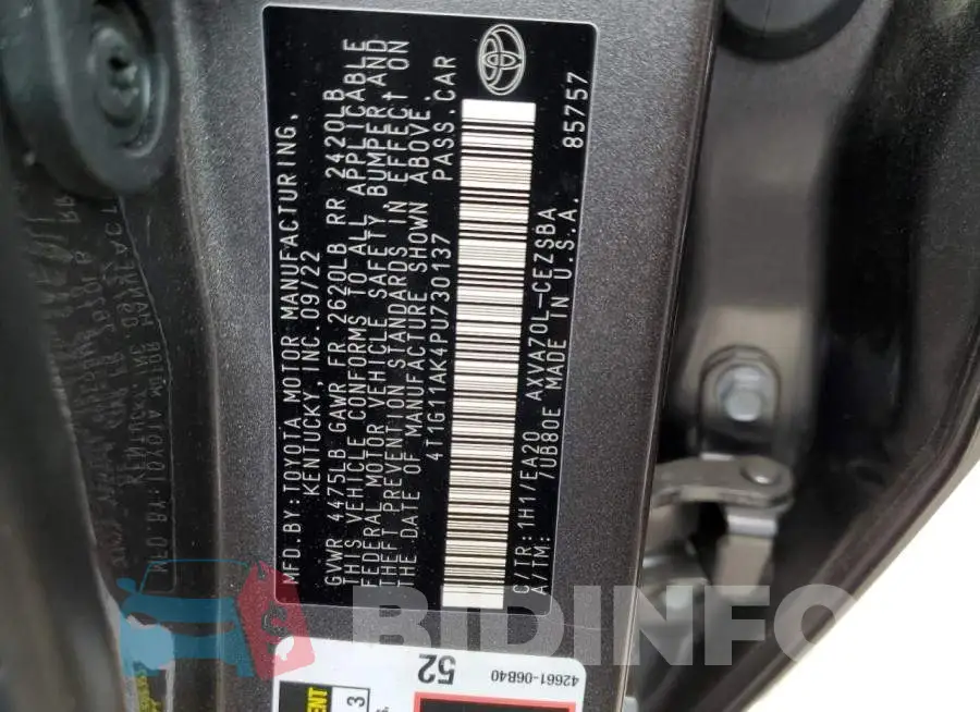 4T1G11AK4PU730137 Photo# 13