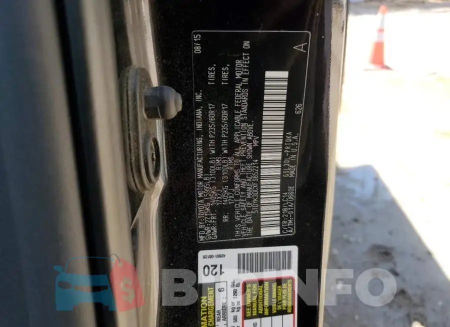 5TDYK3DCXFS652214 Photo# 12