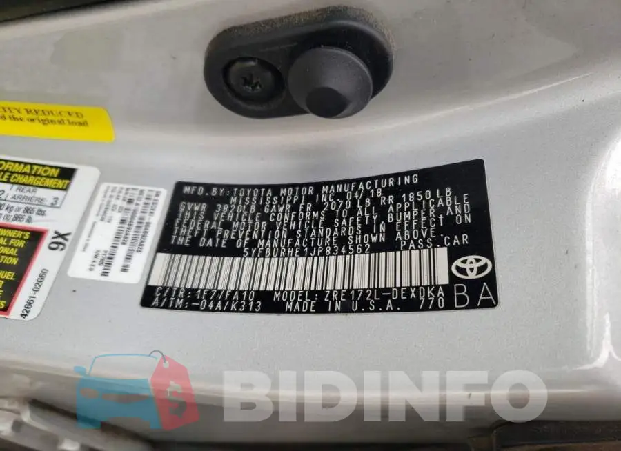 5YFBURHE1JP834562 Photo# 12