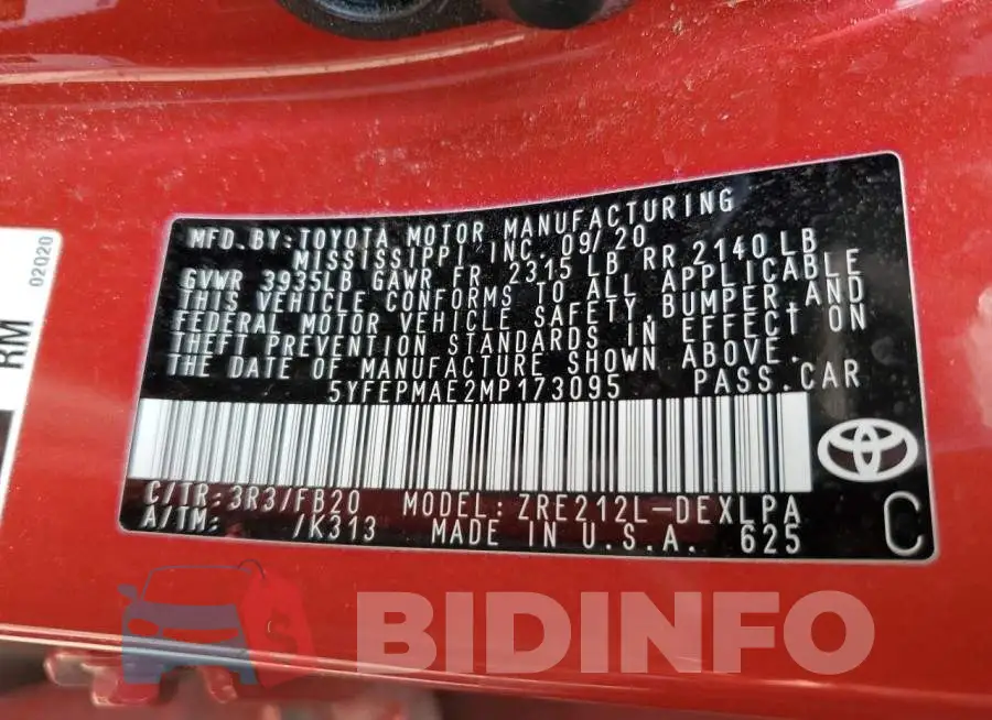 5YFEPMAE2MP173095 Photo# 13