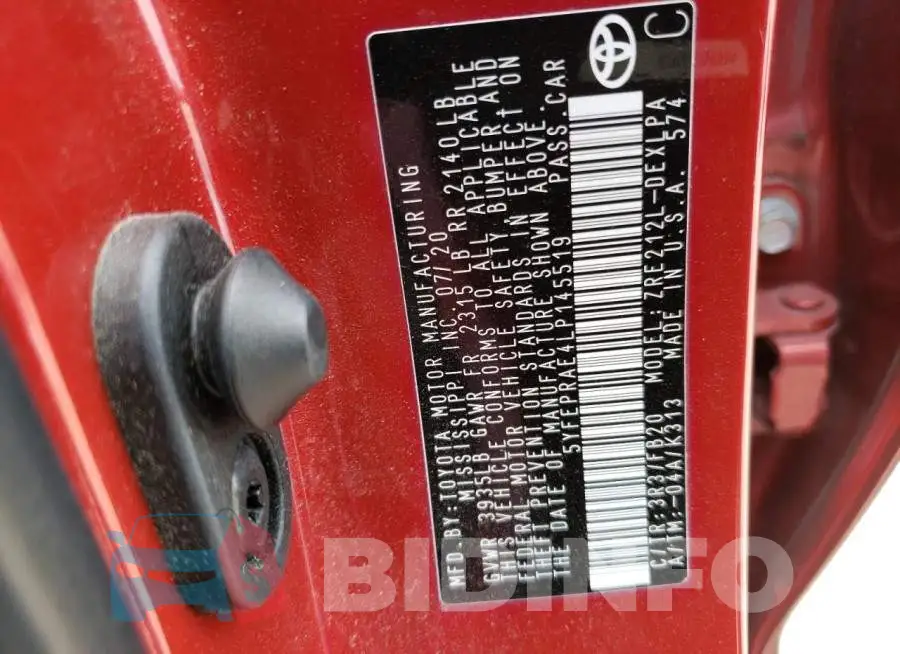 5YFEPRAE4LP145519 Photo# 13