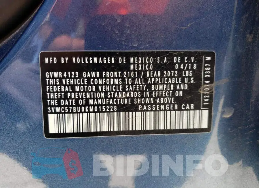 3VWC57BU9KM015228 Photo# 12