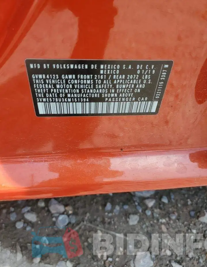 3VWE57BU3KM151394 Photo# 13