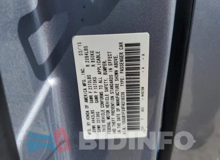19UUB1F59FA018036 Photo# 12