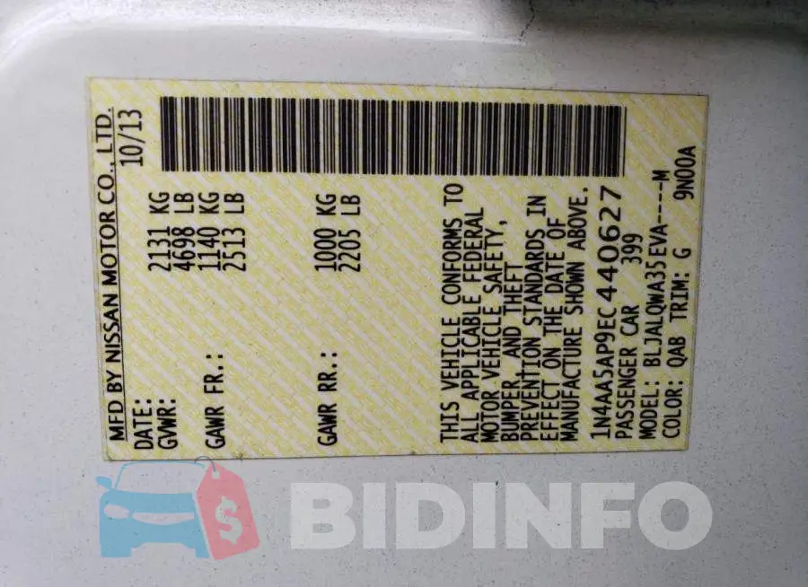 1N4AA5AP9EC440627 Photo# 13