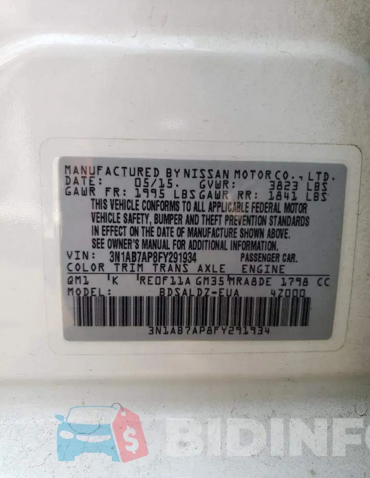 3N1AB7AP8FY291934 Photo# 12