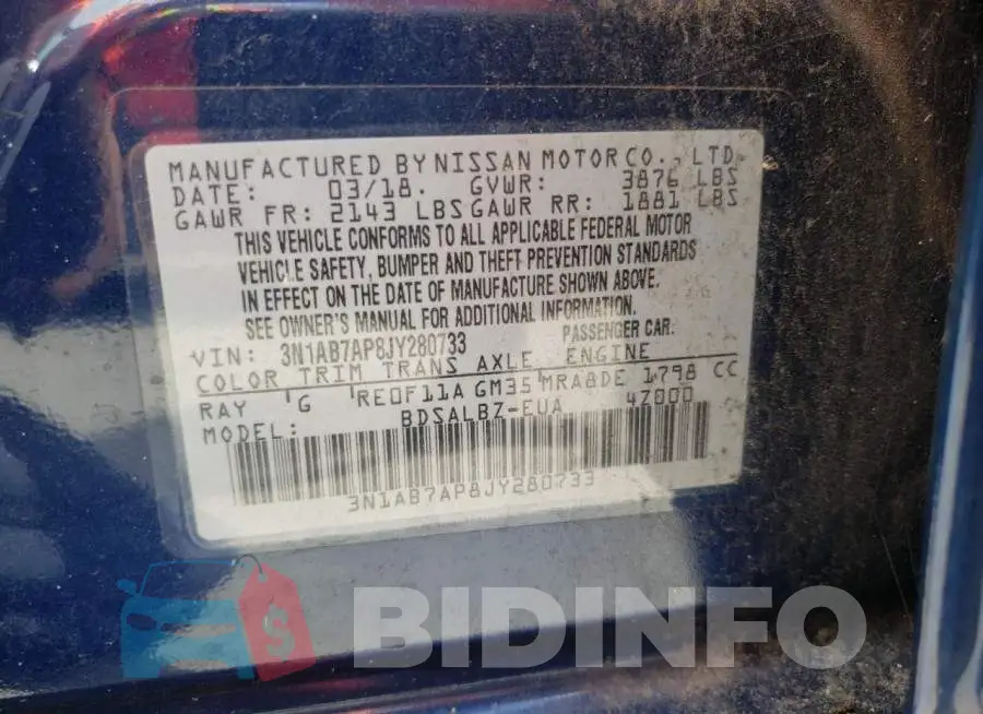 3N1AB7AP8JY280733 Photo# 12