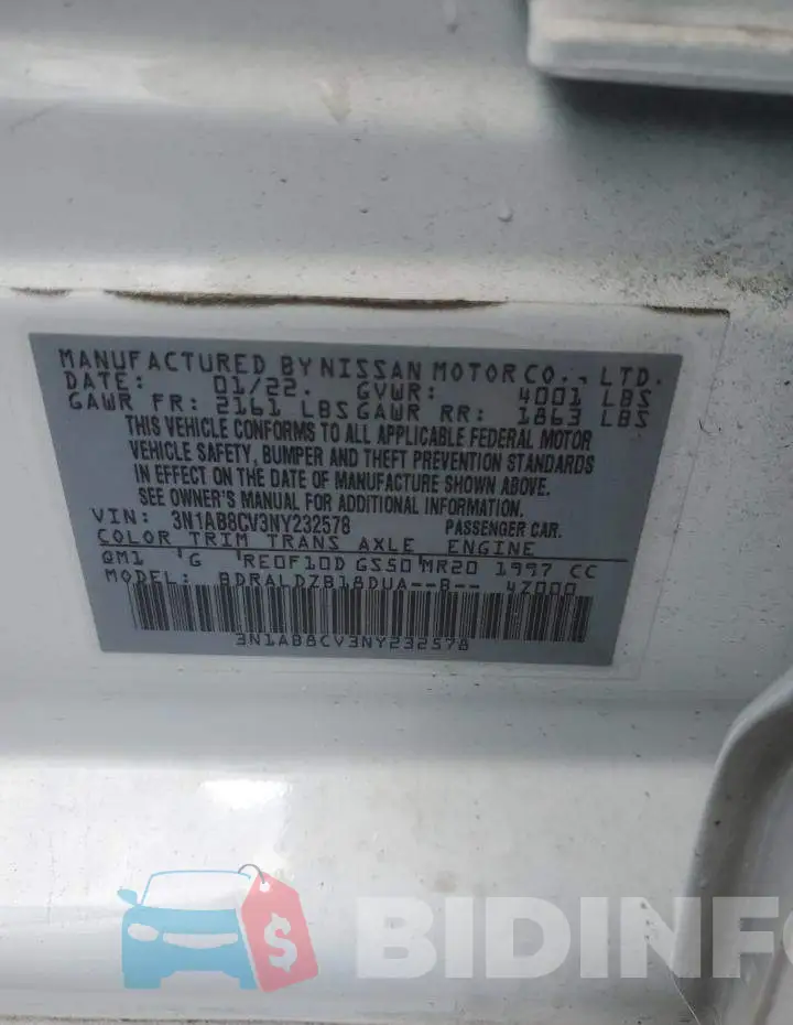 3N1AB8CV3NY232578 Photo# 12