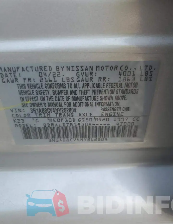 3N1AB8CV4NY262804 Photo# 12