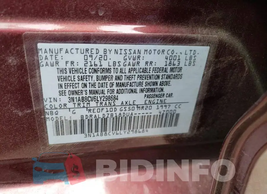 3N1AB8CV6LY298684 Photo# 12