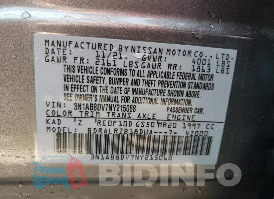 3N1AB8DV7NY215068 Photo# 12