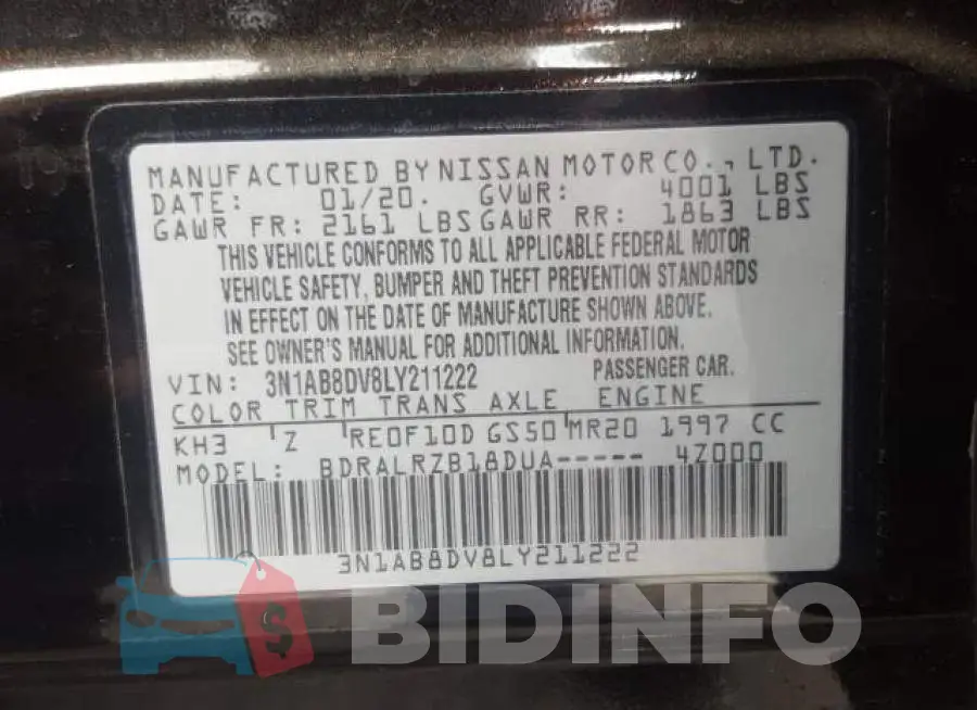 3N1AB8DV8LY211222 Photo# 10