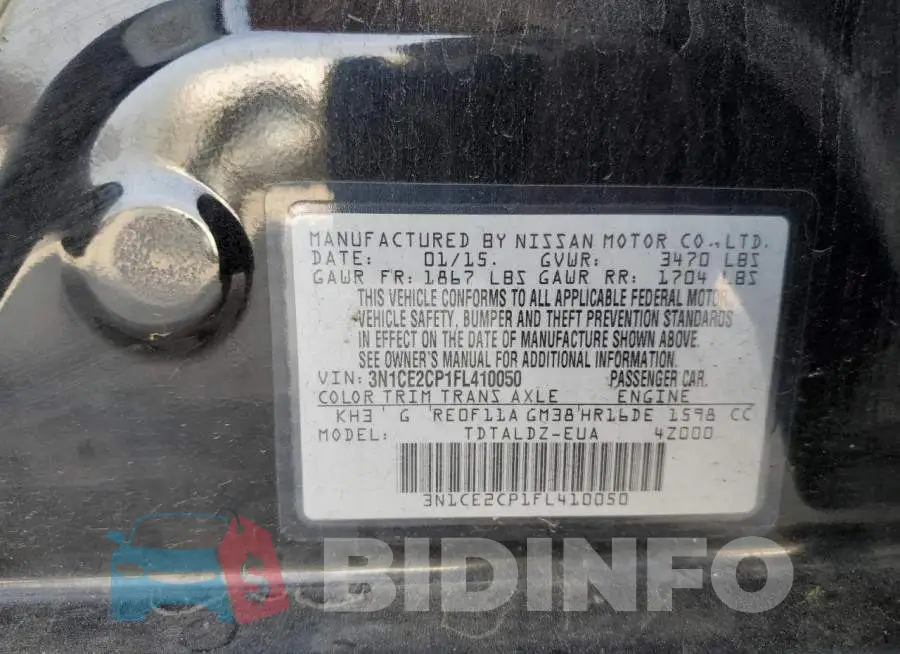 3N1CE2CP1FL410050 Photo# 13
