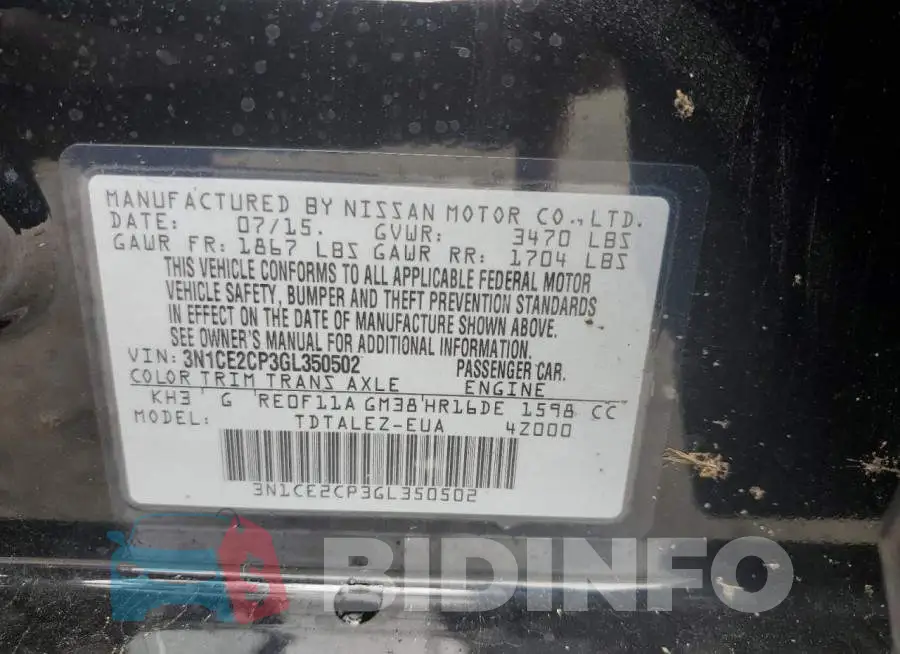3N1CE2CP3GL350502 Photo# 12