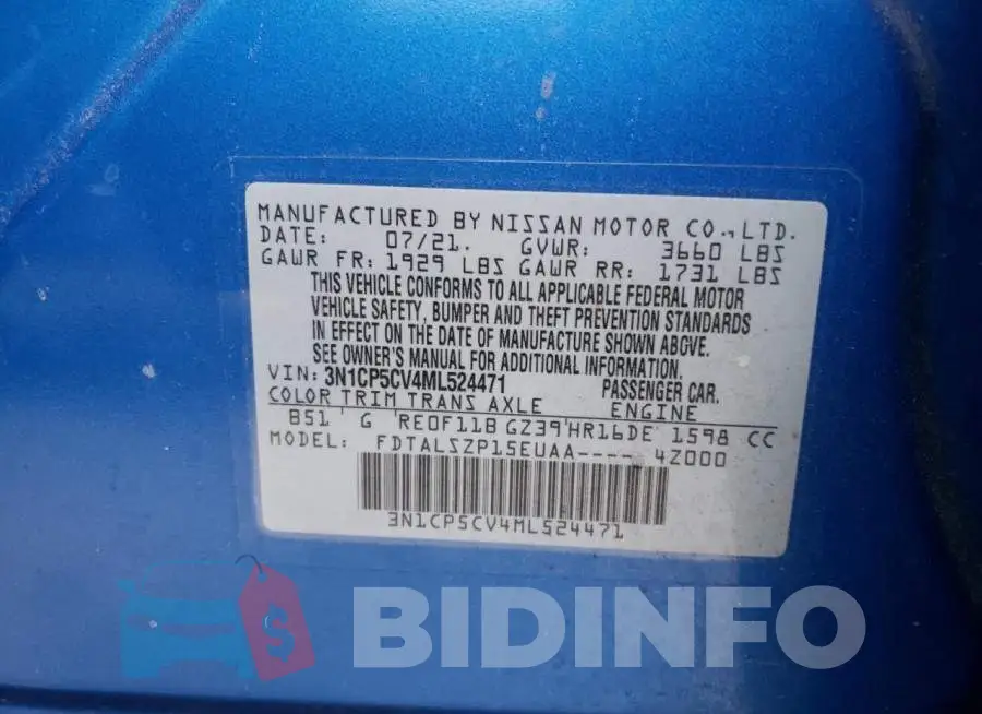 3N1CP5CV4ML524471 Photo# 12