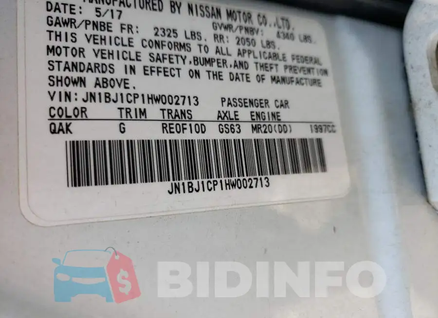 JN1BJ1CP1HW002713 Photo# 12