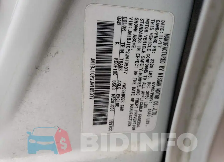 JN1BJ1CP2JW105077 Photo# 13