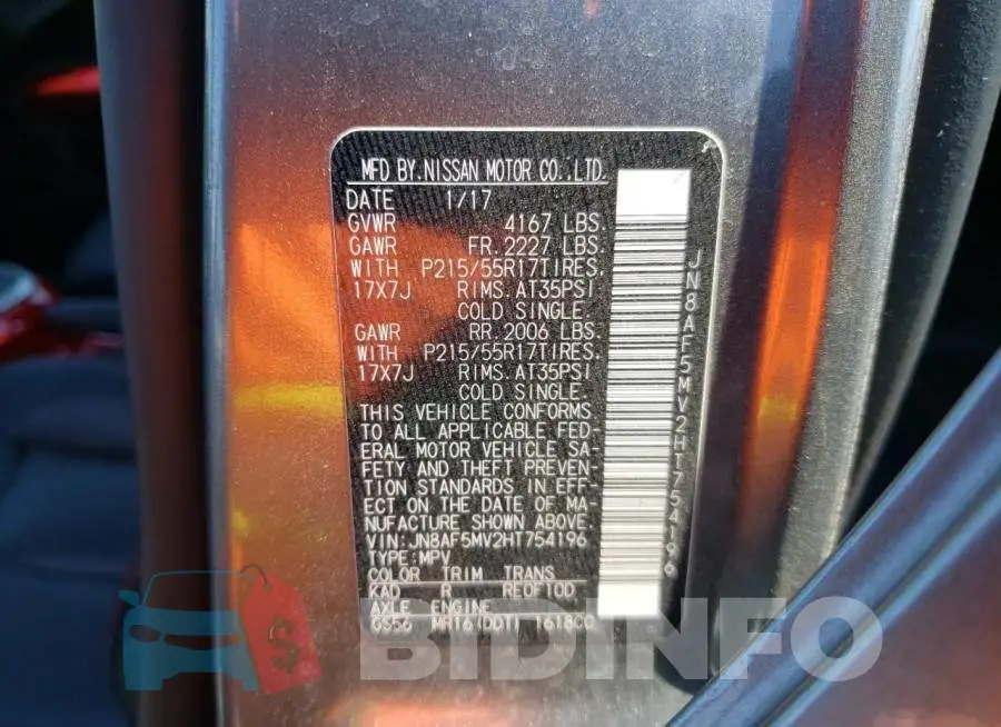 JN8AF5MV2HT754196 Photo# 12