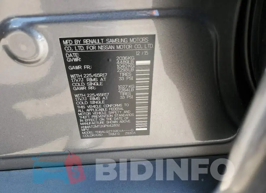 KNMAT2MT2GP642832 Photo# 13