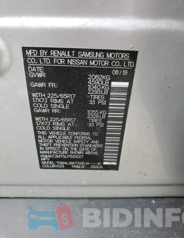 KNMAT2MT5LP515017 Photo# 14
