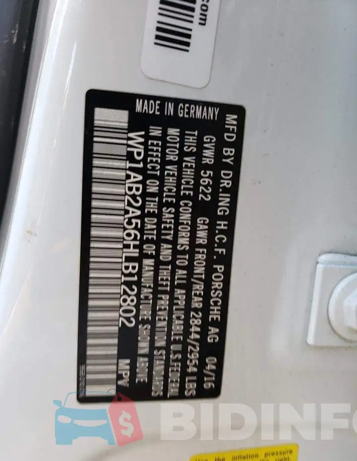 WP1AB2A56HLB12802 Photo# 13