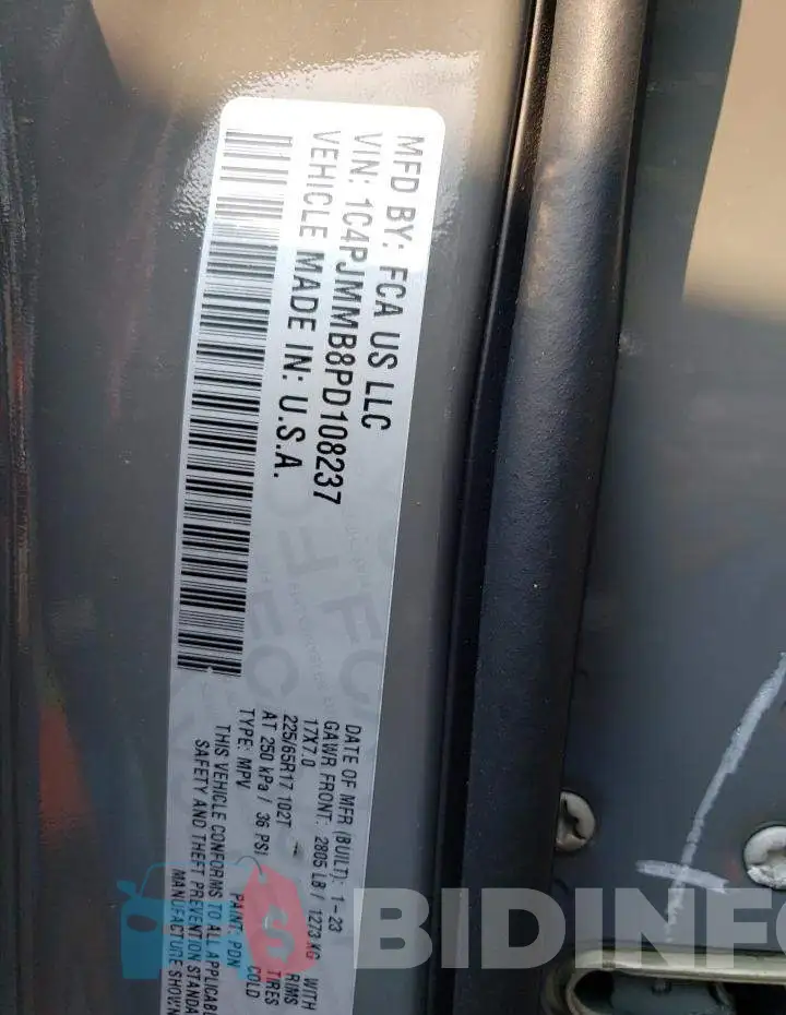 1C4PJMMB8PD108237 Photo# 13
