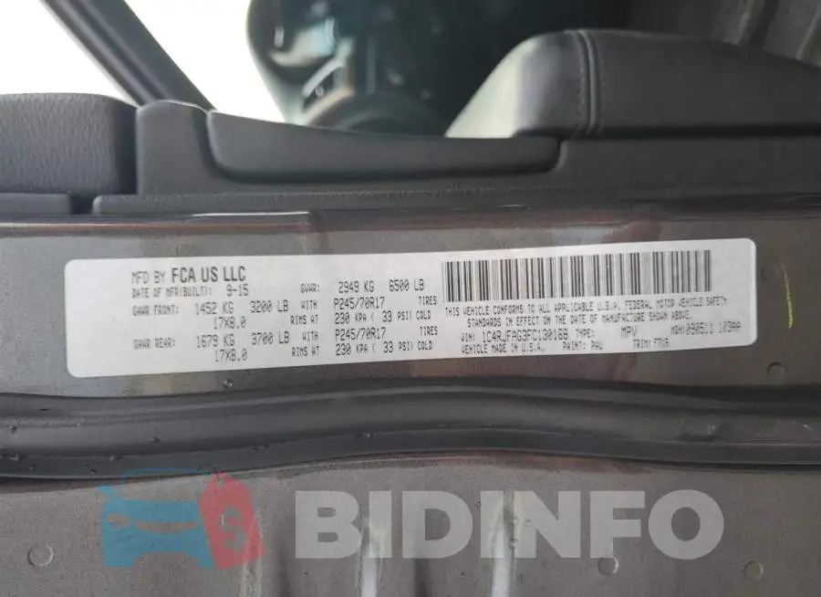 1C4RJFAG3FC130168 Photo# 13