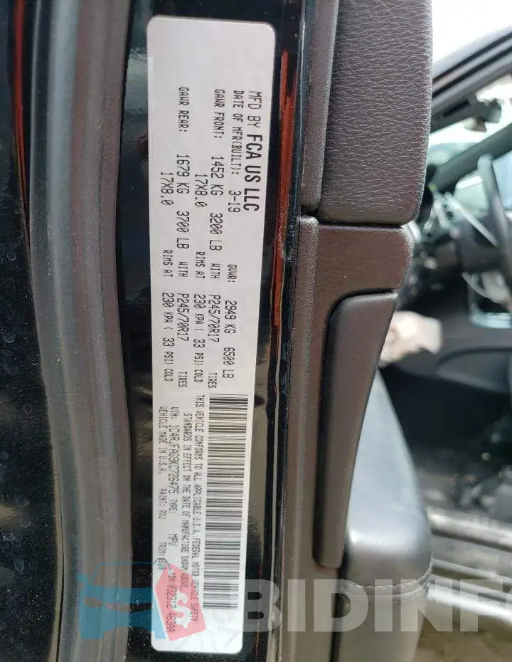 1C4RJFAG9KC726475 Photo# 12