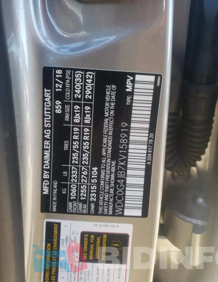 WDC0G4JB7KV158919 Photo# 13